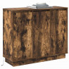 Komoda LED Dąb wędzony 90 x 32 x 75 cm Materiał drewnopochodny