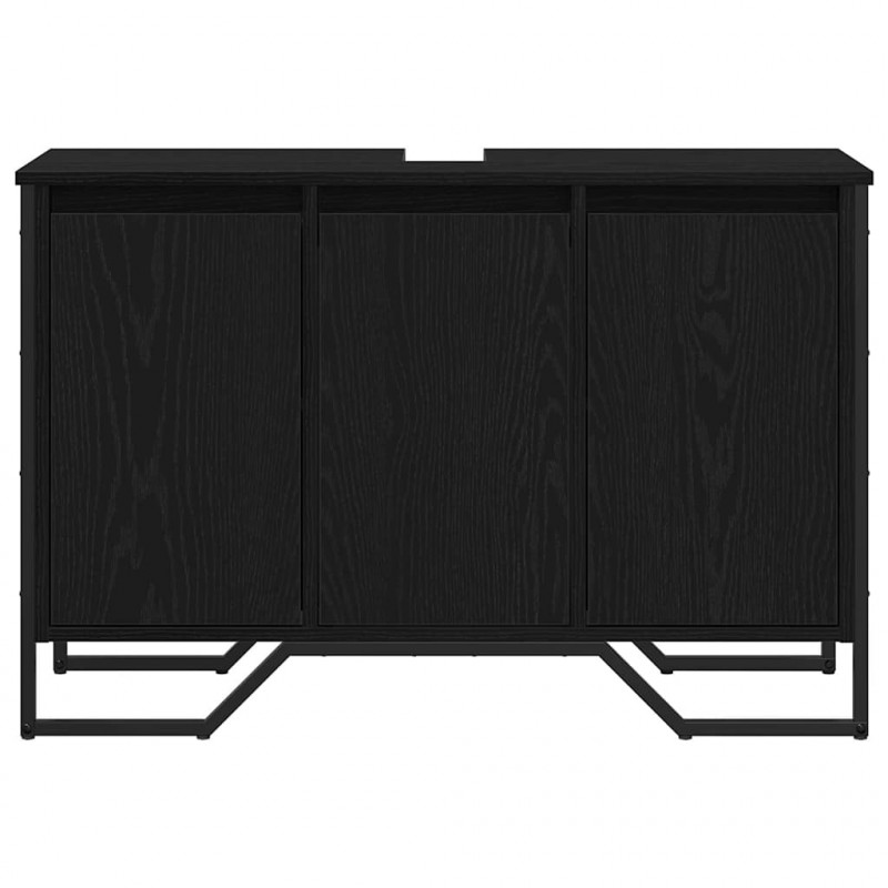 Szafka pod zlew Inny z drzwiami Czarny Dąb 91 x 35 x 60 cm