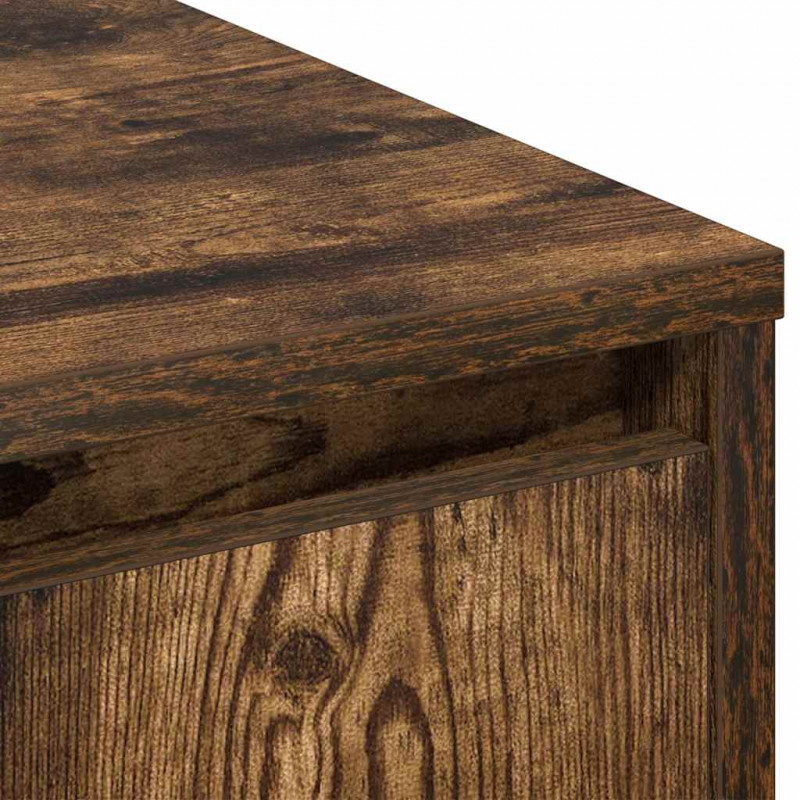 Komoda LED Dąb wędzony 90 x 32 x 75 cm Materiał drewnopochodny