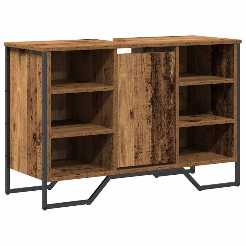 Szafka pod umywalkę z półką Stare drewno 91 x 35 x 60 cm