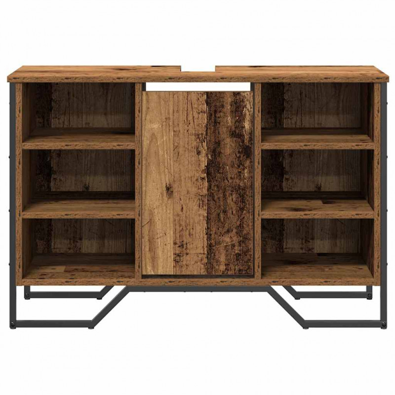 Szafka pod umywalkę z półką Stare drewno 91 x 35 x 60 cm