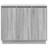 Komoda LED Szary Sonoma 90 x 32 x 75 cm Materiał drewnopochodny