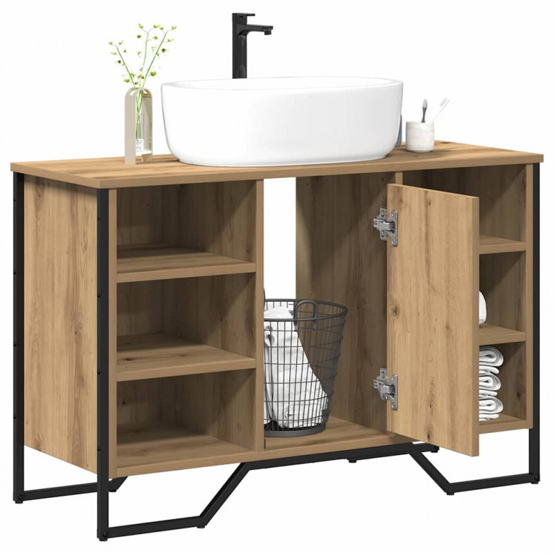 Szafka pod umywalkę z półką Dąb rzemieślniczy 91 x 35 x 60 cm