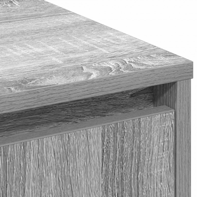 Komoda LED Szary Sonoma 90 x 32 x 75 cm Materiał drewnopochodny