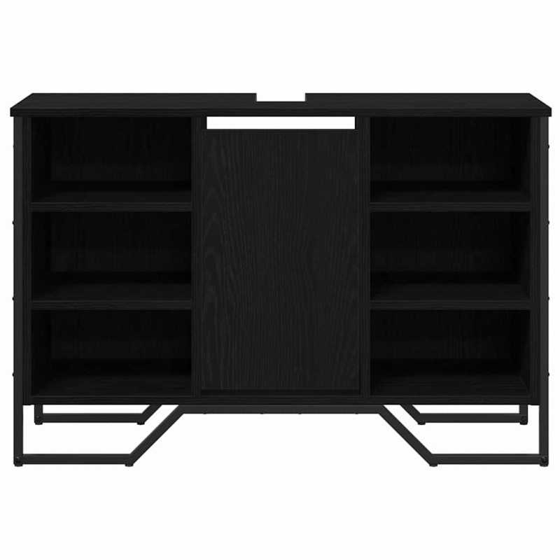 Szafka pod umywalkę z półką Czarny Dąb 91 x 35 x 60 cm