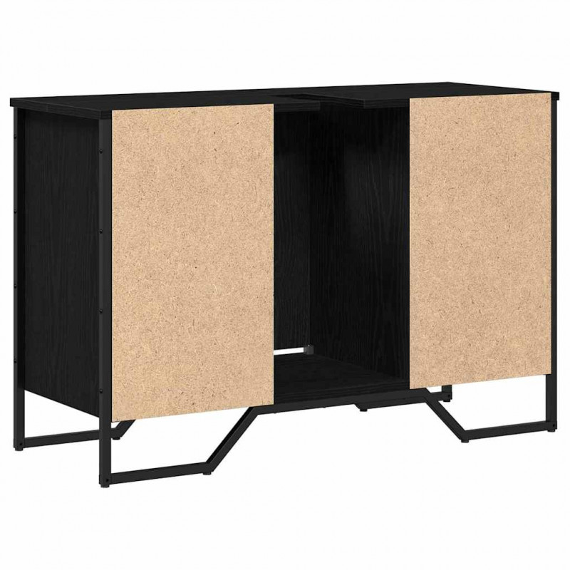 Szafka pod umywalkę z półką Czarny Dąb 91 x 35 x 60 cm