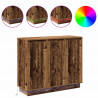 Komoda LED Stare drewno 90 x 32 x 75 cm Materiał drewnopochodny