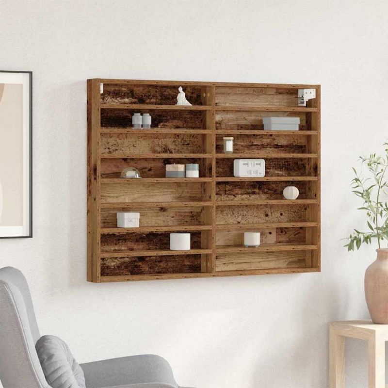 Witryna Stare drewno 100 x 8,5 x 75 cm Materiał drewnopochodny