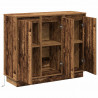 Komoda LED Stare drewno 90 x 32 x 75 cm Materiał drewnopochodny