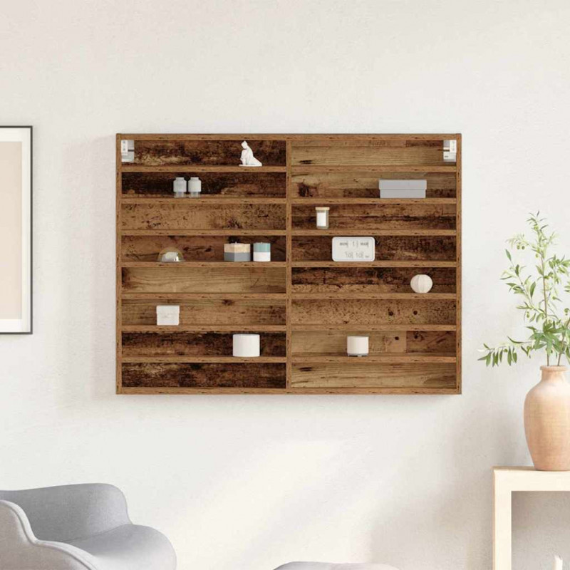 Witryna Stare drewno 100 x 8,5 x 75 cm Materiał drewnopochodny