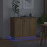 Komoda LED Ze LED Lights Dąb rzemieślniczy 90 x 32 x 75 cm
