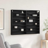 Witryna Czarny Dąb 100 x 8,5 x 75 cm Materiał drewnopochodny