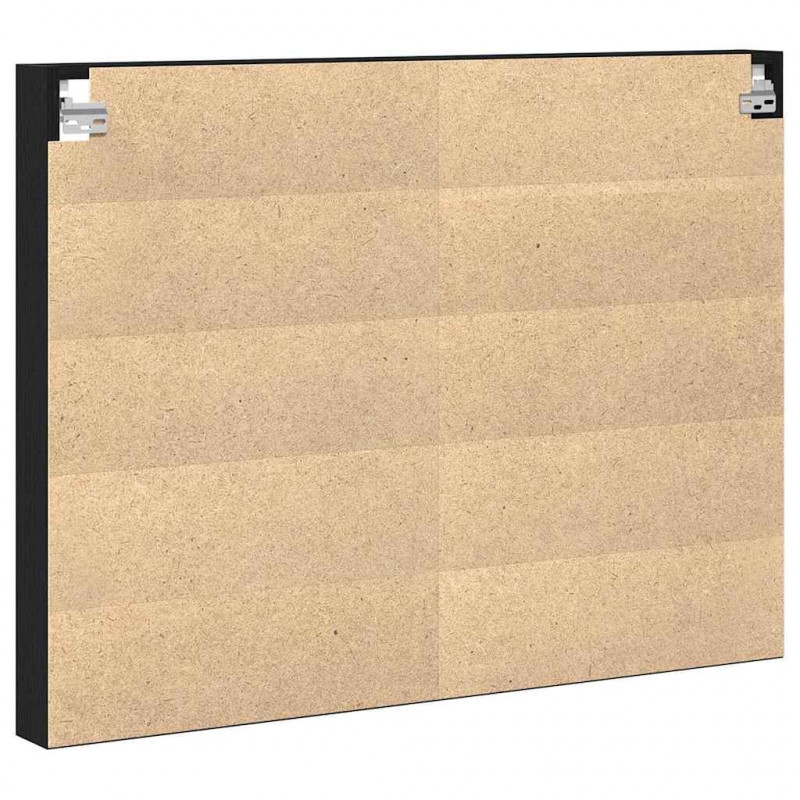 Witryna Czarny Dąb 100 x 8,5 x 75 cm Materiał drewnopochodny