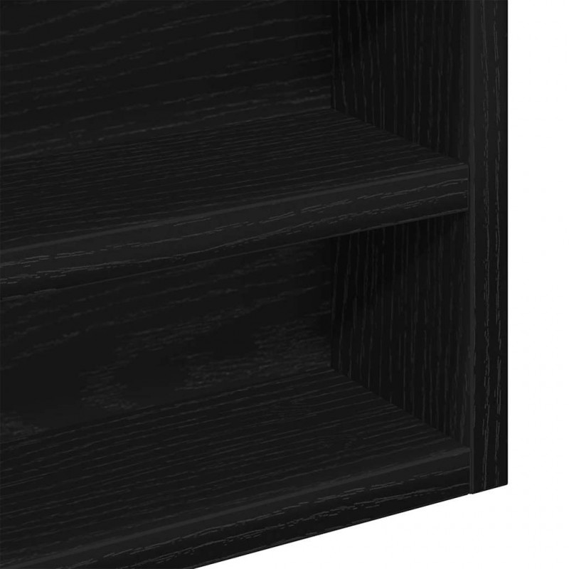 Witryna Czarny Dąb 100 x 8,5 x 75 cm Materiał drewnopochodny
