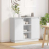 Komoda LED Biały 90 x 32 x 75 cm Materiał drewnopochodny