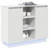 Komoda LED Biały 90 x 32 x 75 cm Materiał drewnopochodny