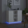 Komoda LED Biały 90 x 32 x 75 cm Materiał drewnopochodny