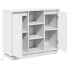 Komoda LED Biały 90 x 32 x 75 cm Materiał drewnopochodny