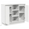 Komoda LED Biały 90 x 32 x 75 cm Materiał drewnopochodny