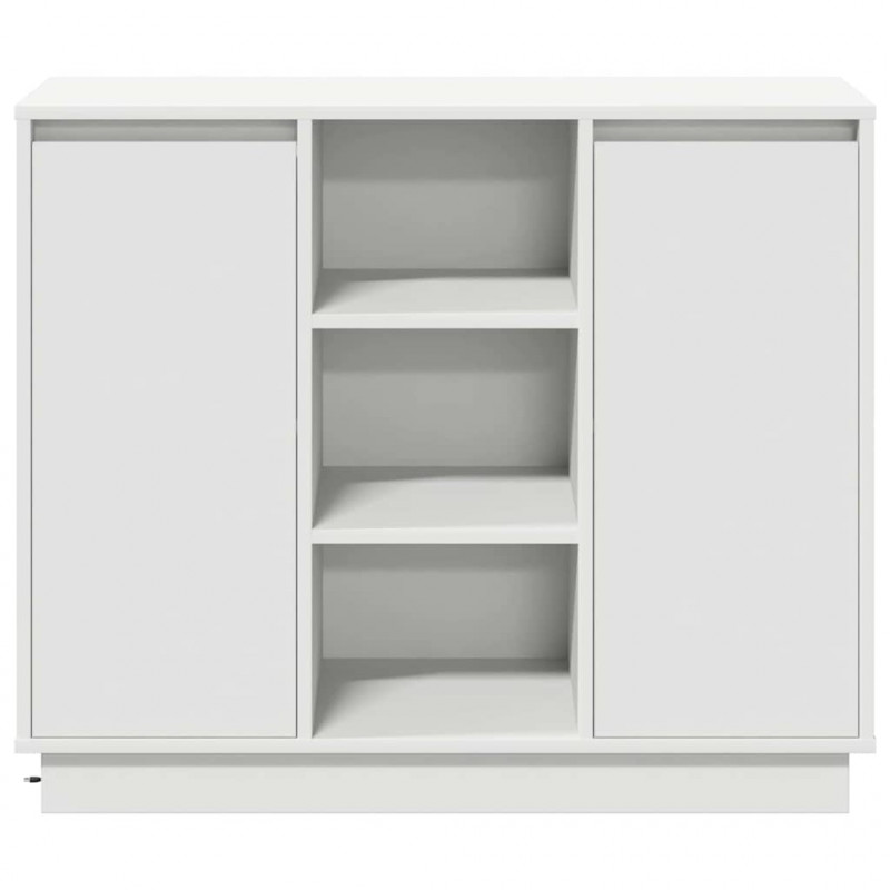 Komoda LED Biały 90 x 32 x 75 cm Materiał drewnopochodny