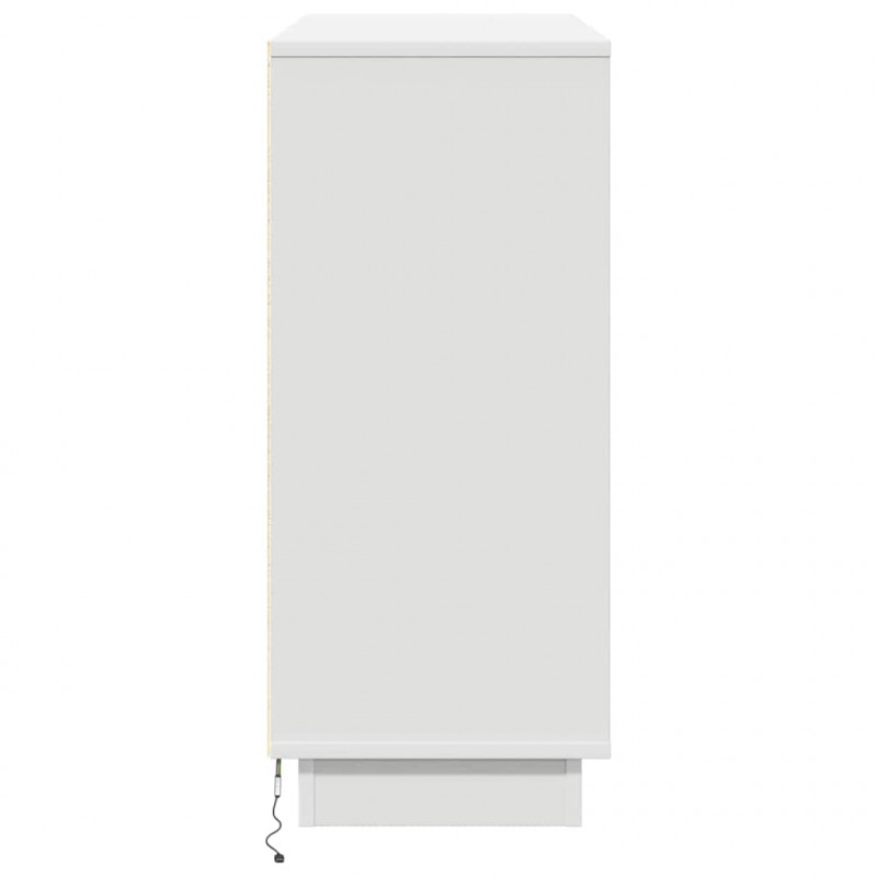 Komoda LED Biały 90 x 32 x 75 cm Materiał drewnopochodny