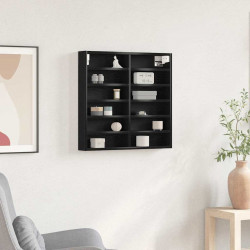 Witryna Czarny Dąb 60 x 8,5 x 58 cm Materiał drewnopochodny