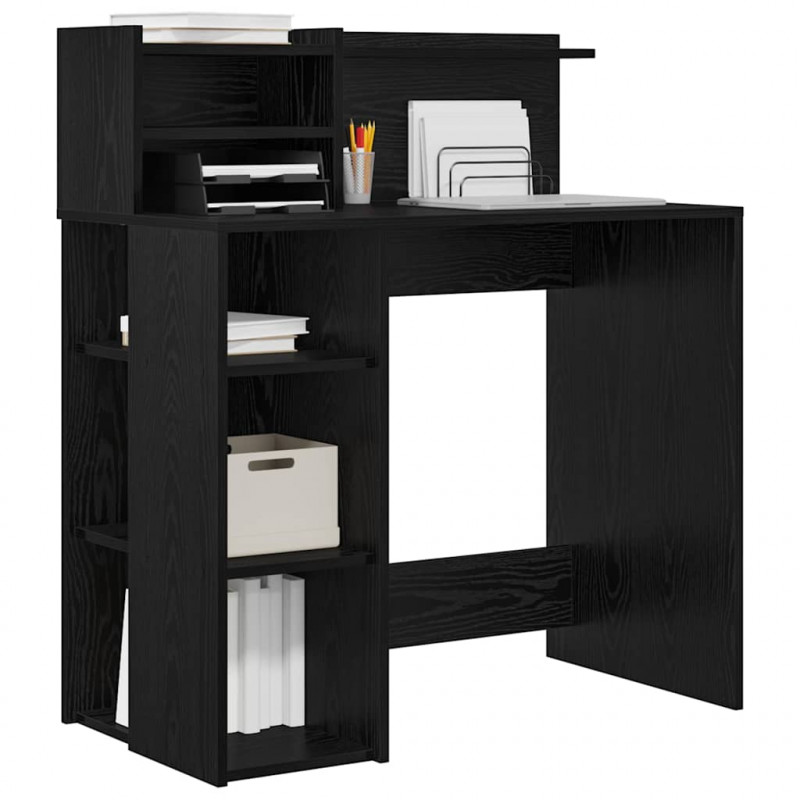 Biurko Czarny Dąb 90 x 48 x 101,5 cm Materiał drewnopochodny