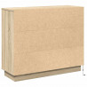 Komoda LED Dąb Sonoma 90 x 32 x 75 cm Materiał drewnopochodny