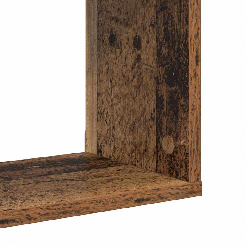 Półka ścienna z półką Brązowy Materiał drewnopochodny