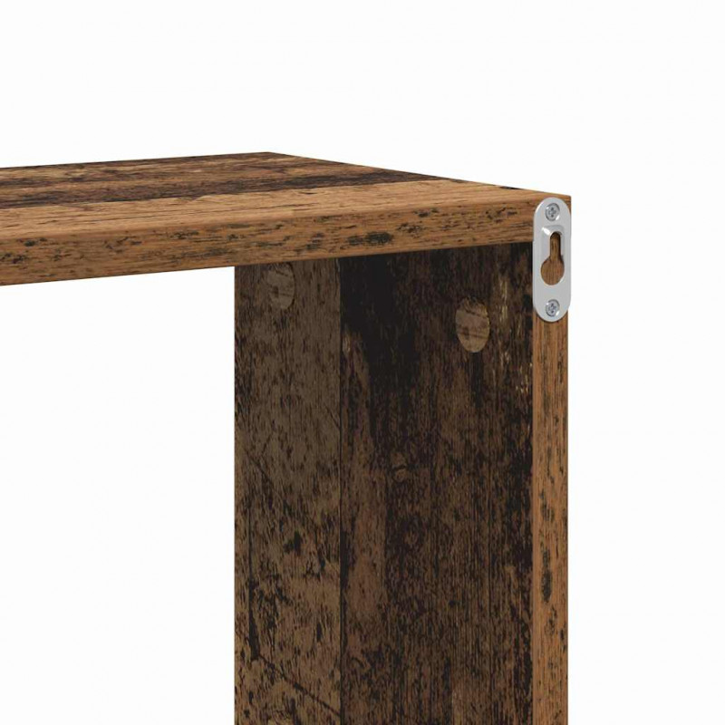 Półka ścienna z półką Brązowy Materiał drewnopochodny