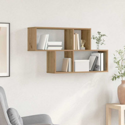 Półka ścienna z półką Brązowy Materiał drewnopochodny