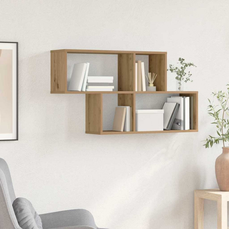 Półka ścienna z półką Brązowy Materiał drewnopochodny
