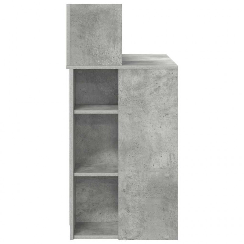 Biurko z półką Betonowy szary 90 x 48 x 101,5 cm