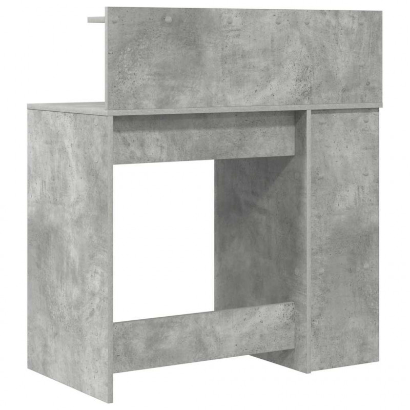 Biurko z półką Betonowy szary 90 x 48 x 101,5 cm