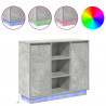 Komoda LED Ze LED Lights Betonowy szary 90 x 32 x 75 cm