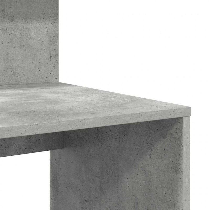 Biurko z półką Betonowy szary 90 x 48 x 101,5 cm