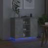 Komoda LED Ze LED Lights Betonowy szary 90 x 32 x 75 cm