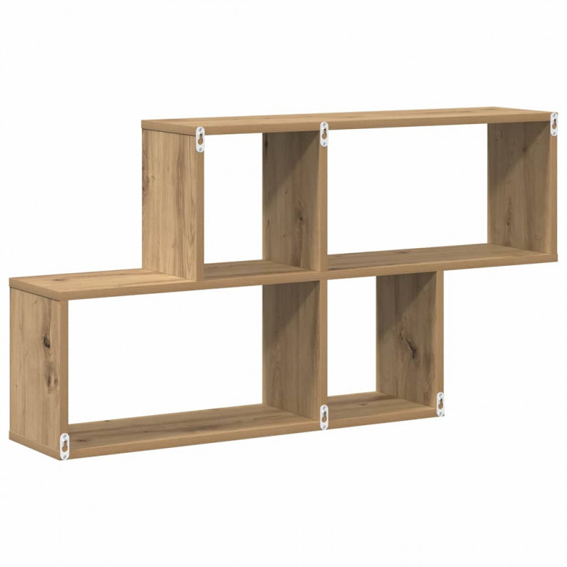 Półka ścienna z półką Brązowy Materiał drewnopochodny