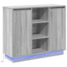 Komoda LED Szary Sonoma 90 x 32 x 75 cm Materiał drewnopochodny