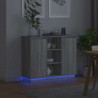 Komoda LED Szary Sonoma 90 x 32 x 75 cm Materiał drewnopochodny