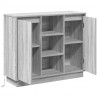 Komoda LED Szary Sonoma 90 x 32 x 75 cm Materiał drewnopochodny