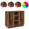 Komoda LED Stare drewno 90 x 32 x 75 cm Materiał drewnopochodny