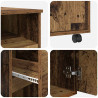Biurko na kółkach z szufladą Stare drewno 91 x 50 x 77 cm