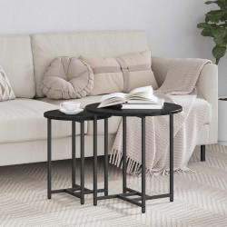 Zestaw stolików bocznych 2 pcs Czarny Dąb