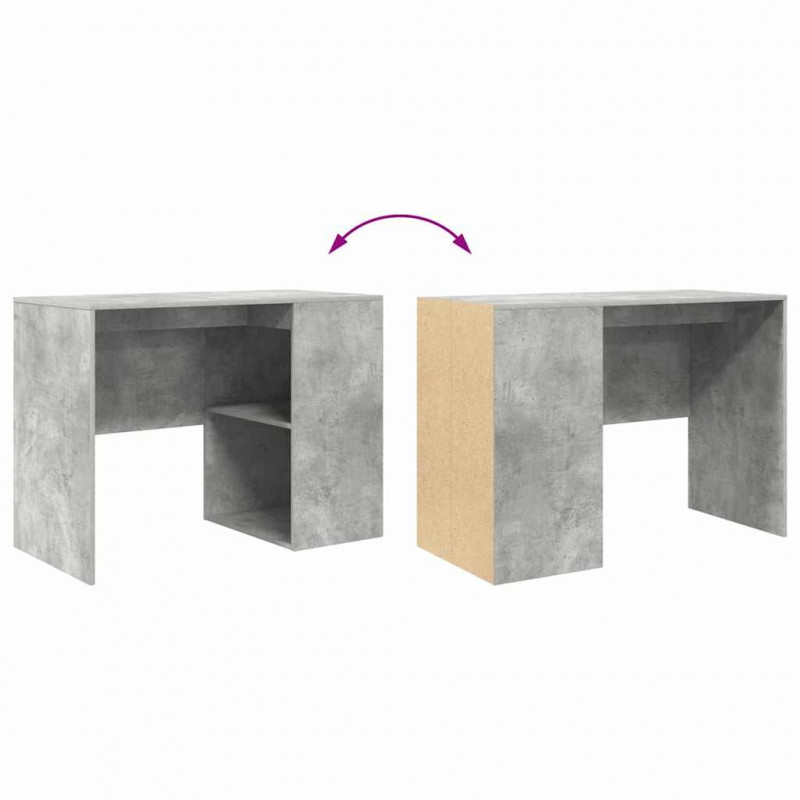 Biurko Betonowy szary 102 x 50 x 75 cm Materiał drewnopochodny