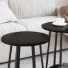 Zestaw stolików bocznych z półką 2 pcs Czarny Dąb
