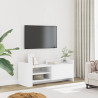 Szafka pod TV, biała, 100x35x40 cm, materiał drewnopochodny