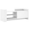 Szafka pod TV, biała, 100x35x40 cm, materiał drewnopochodny