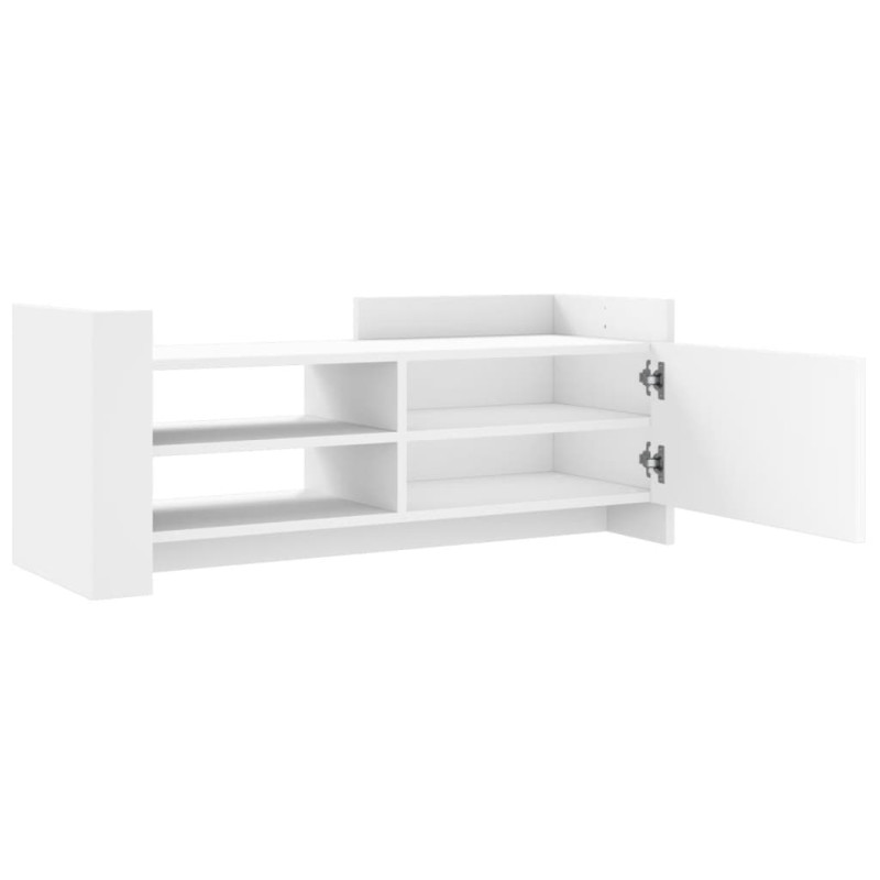 Szafka pod TV, biała, 100x35x40 cm, materiał drewnopochodny