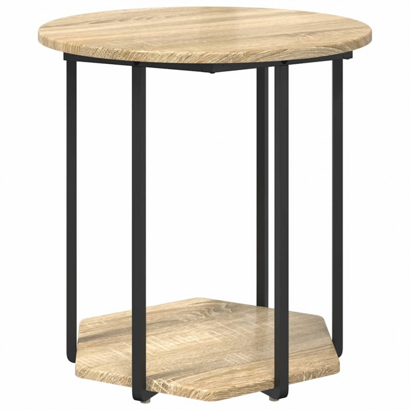 Zestaw stolików bocznych z półką 2 pcs Brązowy